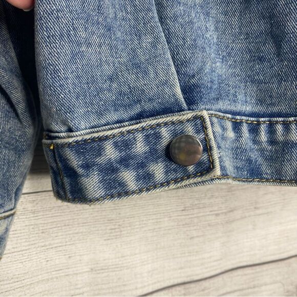 Denim and Leopard Print Jean Jacket - Picture 3 of 6